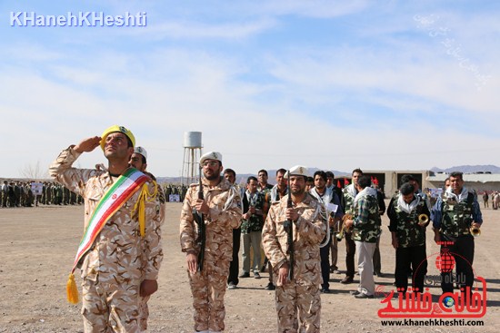 رزمایش محمد رسول الله در اردوگاه شهید میرافضلی رفسنجان ۱۳۹۳ صبحگاه مشترک (۱۱)