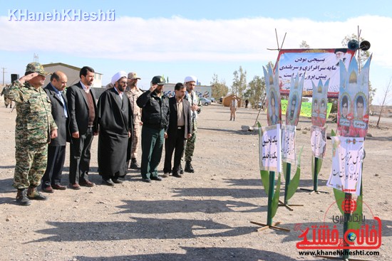 رزمایش محمد رسول الله در اردوگاه شهید میرافضلی رفسنجان ۱۳۹۳ صبحگاه مشترک (۵)