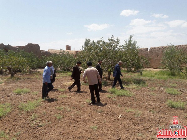 بازدید مشاور استاندار به همراه فرماندار رفسنجان از خانه حاج آقا علی و باغ میزانی